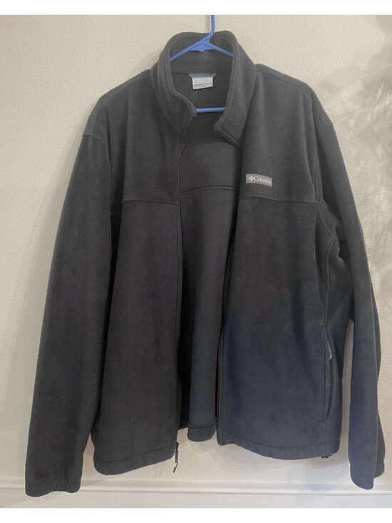 Columbia Men's XL Steens Mountain Full Zip Fleece Jacket Charcoal / Black - Picture 12 of 14